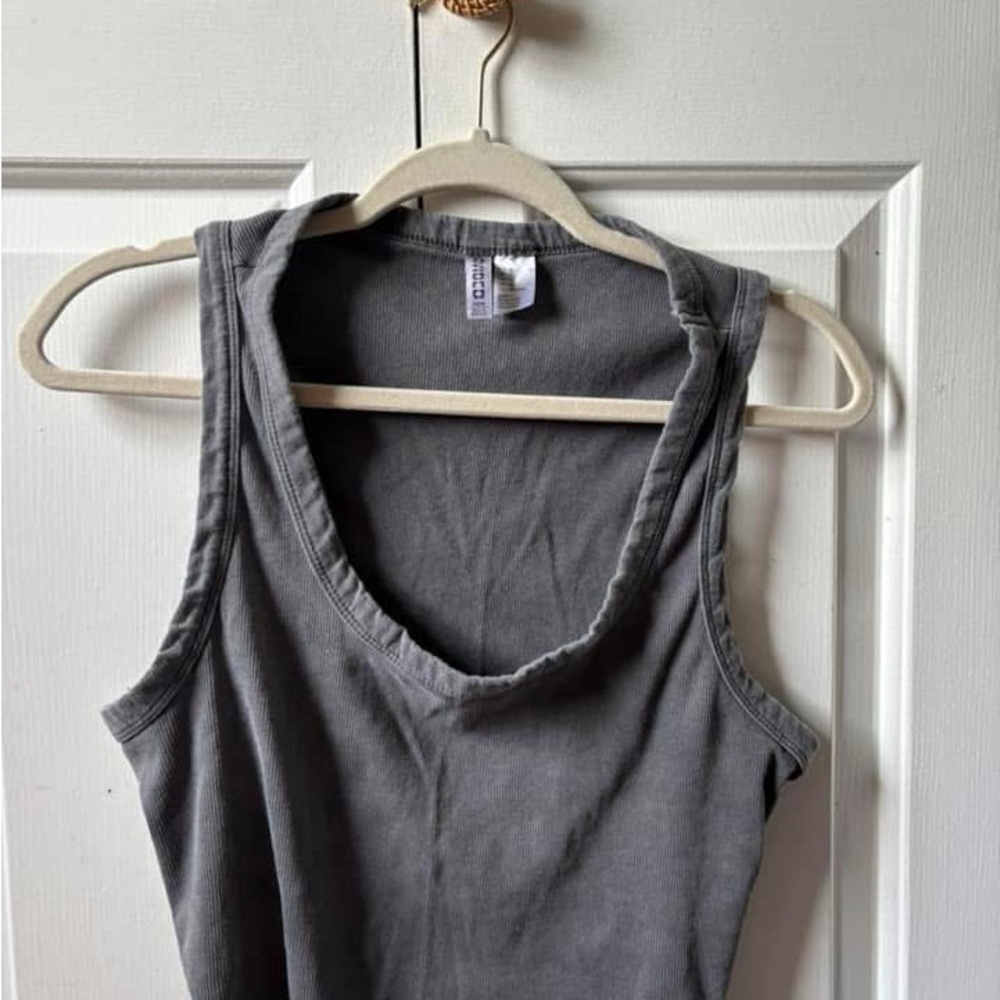 H&M Gray Tank Top with Scoop Neckline